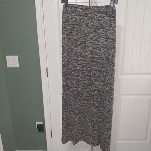 Studio M Women's Grey Elastic Band Maxi Skirt L